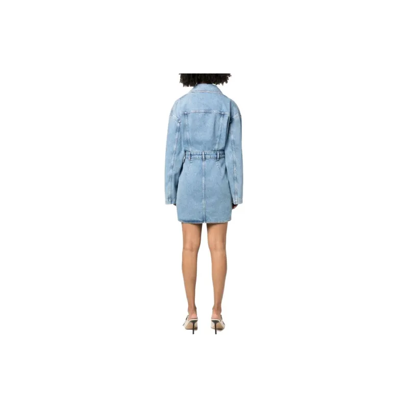 MOSCHINO Long Sleeved Dresses Women's Blue-2