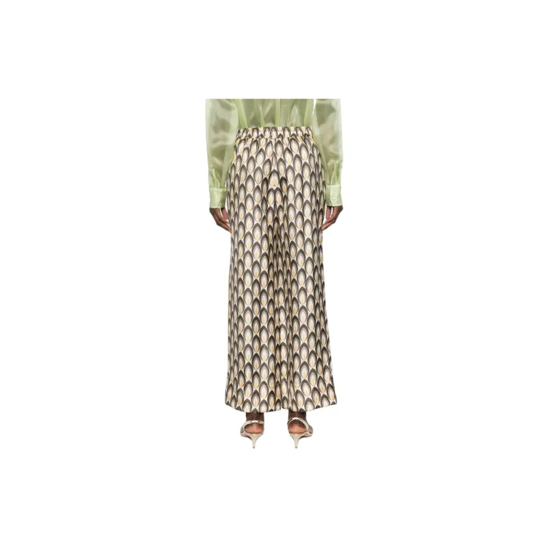 Lorena Antoniazzi High waist Palazzo Silk Trousers-4