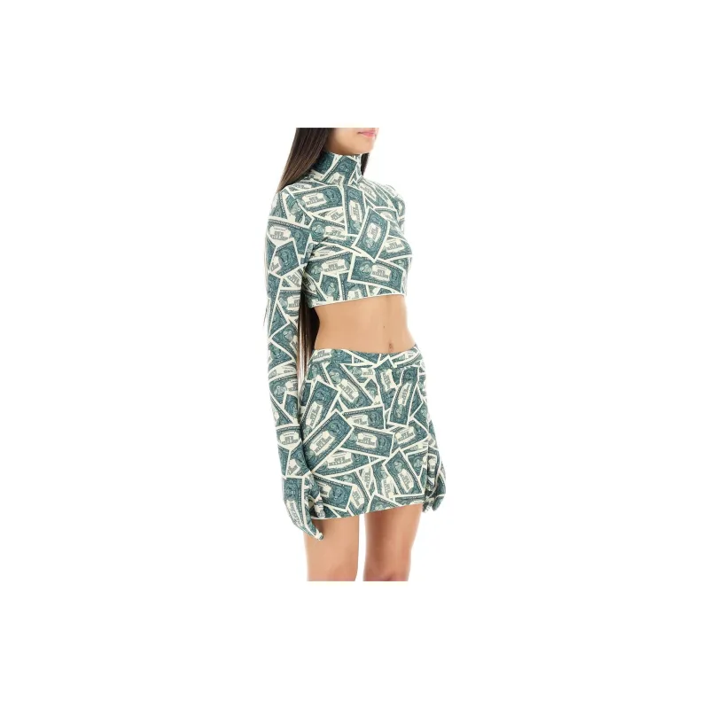 Vetements Money print Crop Top-2