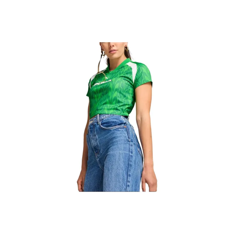 PUMA Playera De Fútbol Estilo Baby Tee Para Mujer-2