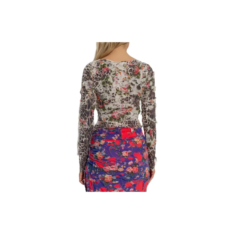 DIESEL Leopard Printed Long Sleeved Top-2