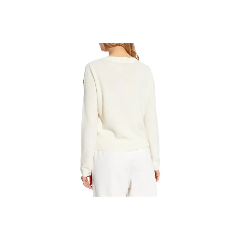 Moncler Logo Patch Quilted Knitted Cardigan-2