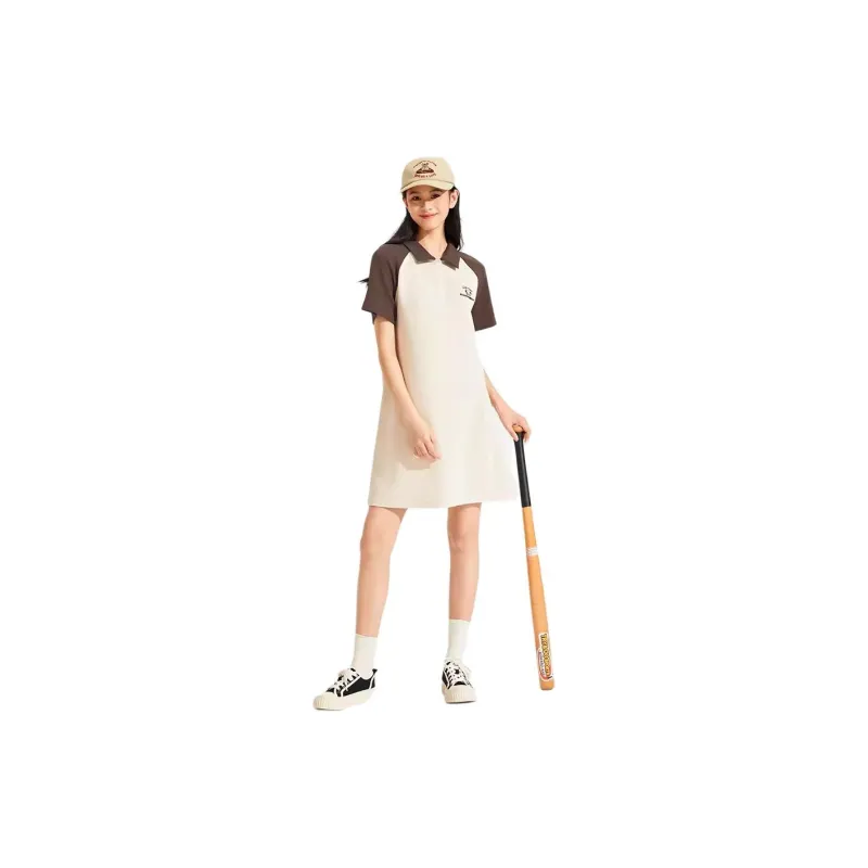 Hotwind Short Sleeved Dresses Women's Beige Brown-2