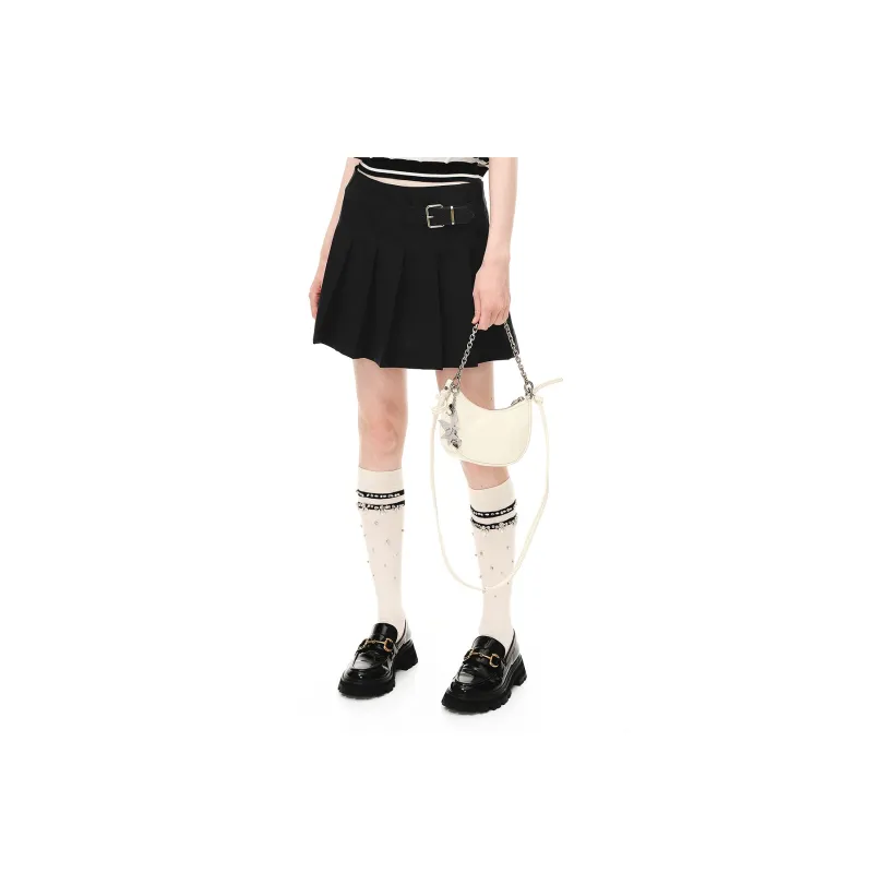 D'zzit Casual Short Skirts Women's Dark Blue-2