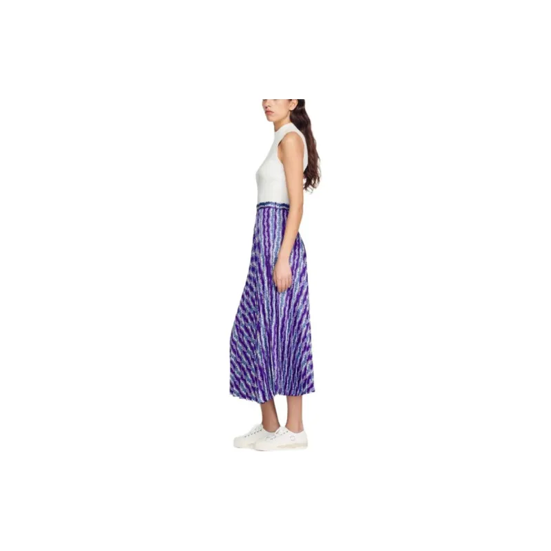 Sandro Casual Long Skirts Women's Purple-3
