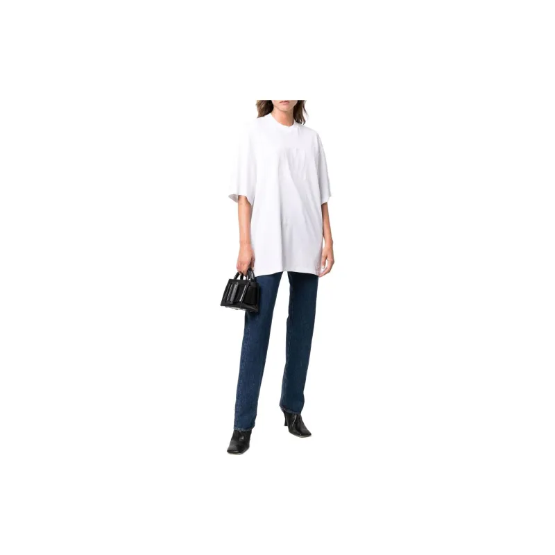 AMI Paris Embroidered-logo Organic Cotton T-shirt-1