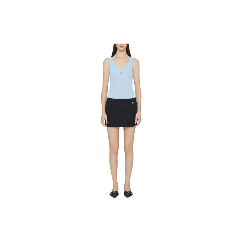 Givenchy 4G Logo Plaque Crewneck Tank Top-1