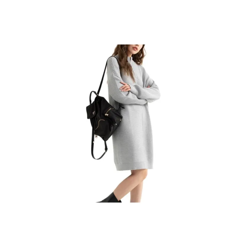 GUESS Long-Sleeved Dresses Women's Medium Gray-3