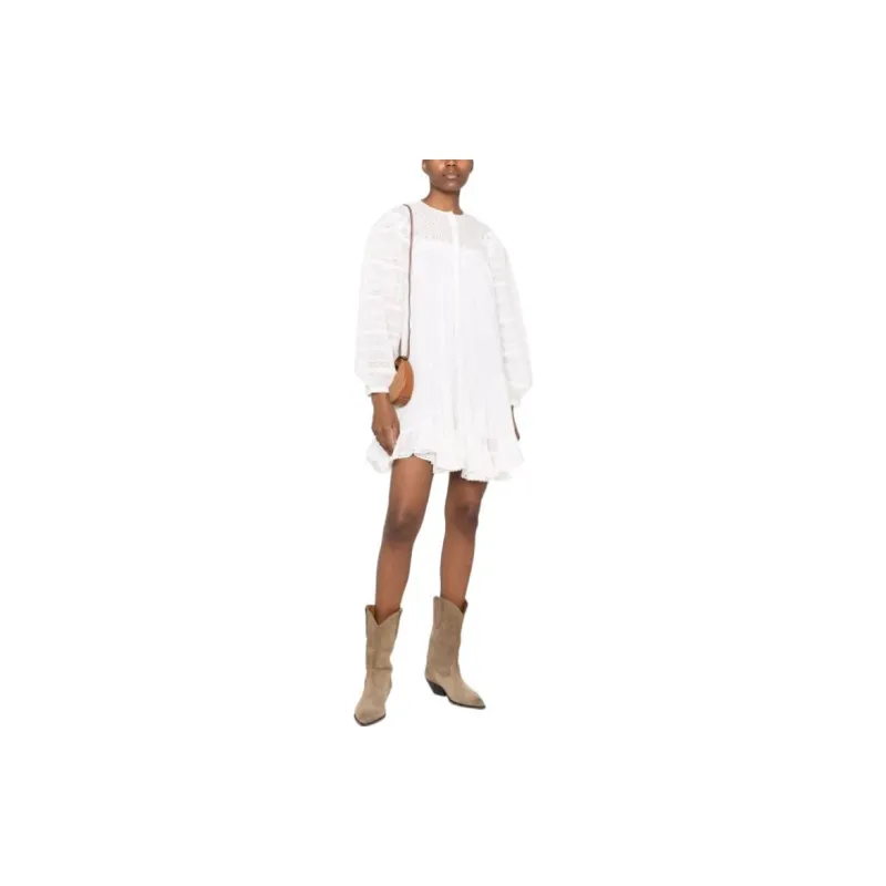 ISABEL MARANT Long-Sleeved Dresses Women's White-1