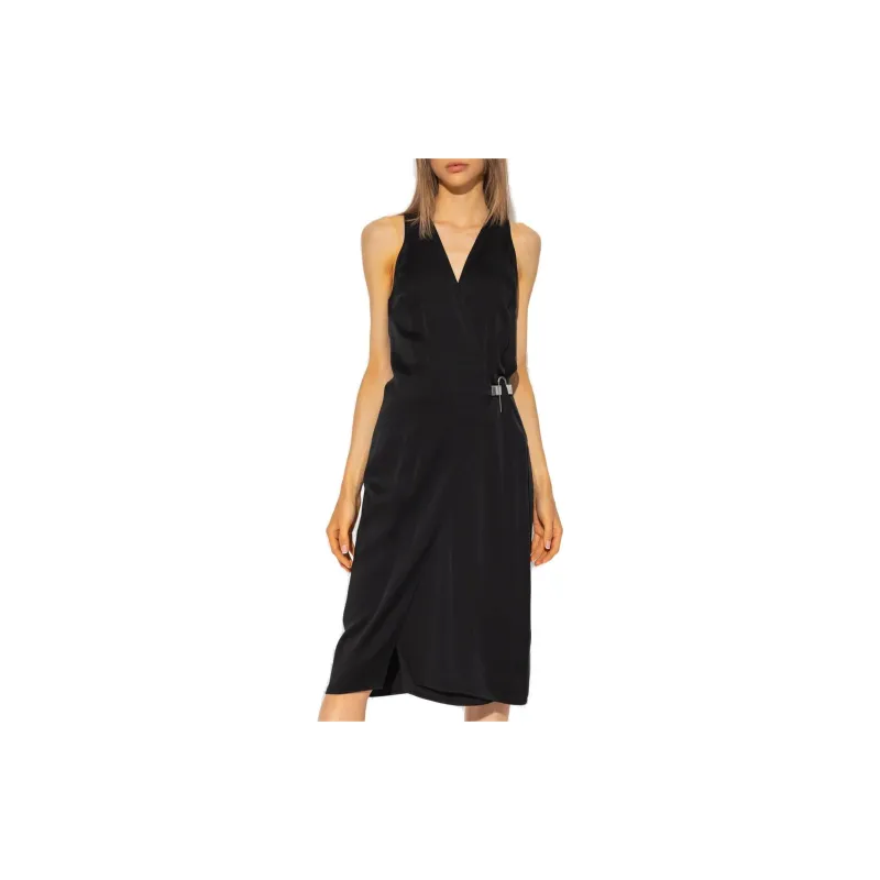 Givenchy Wrap-Over U-Lock Closure Midi Dress-1