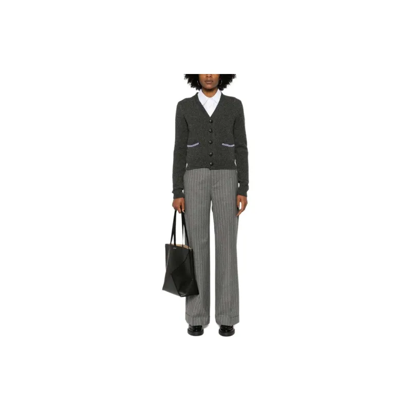 Brunello Cucinelli Pinstriped Wide Leg Trousers-1