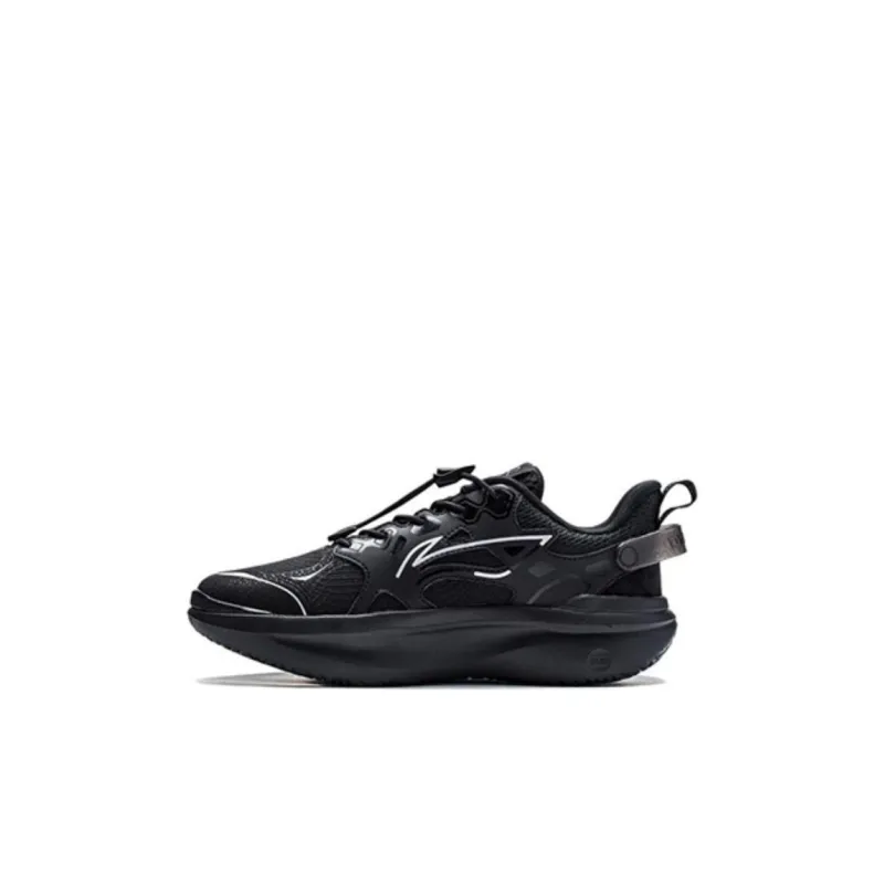 LINING YOUNG Sports Life Collection Anti Slip Wear Resistant Low Top Kids' Running Shoes Black Teenagers-0