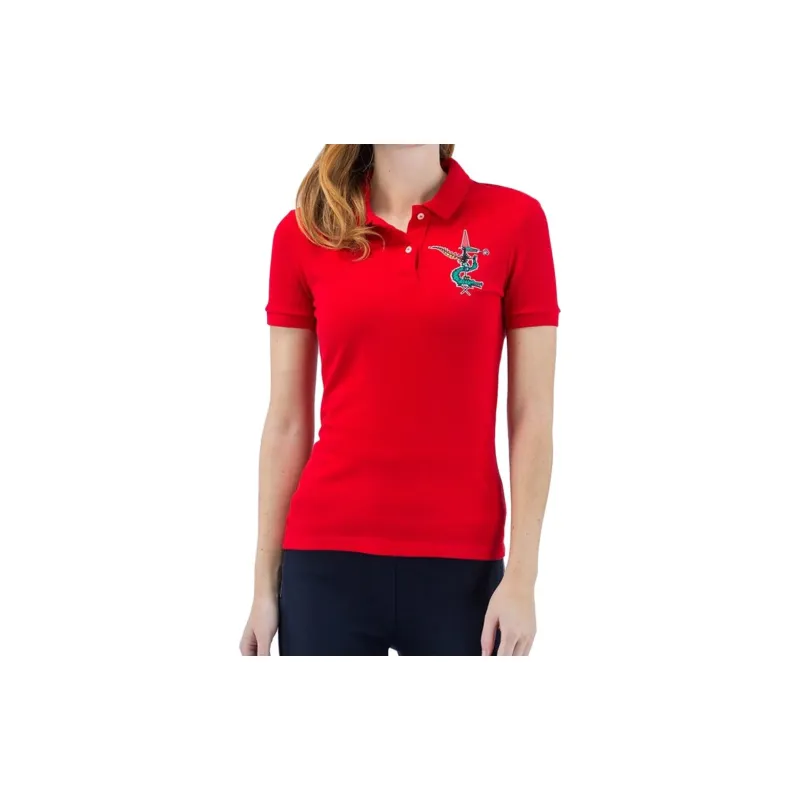 LACOSTE Polo Shirts Women's Red-2