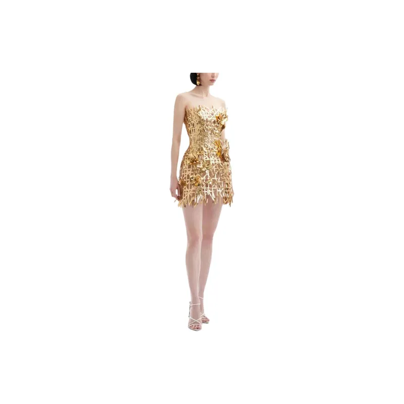 Oscar De La Renta Lattice-embroidered Cut-out Minidress-3