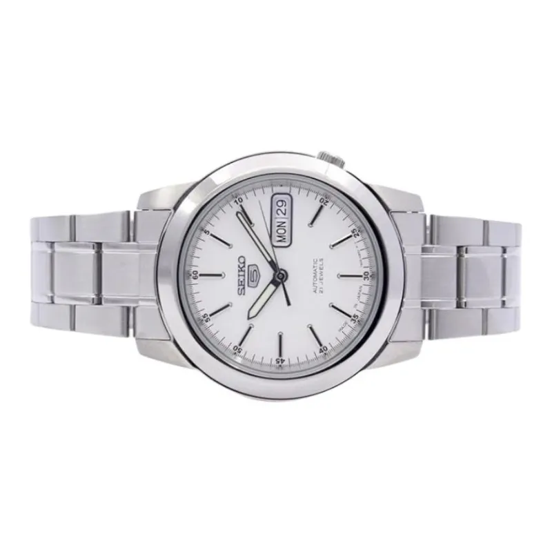 SEIKO Automatic Mechanical Movement Watch 38mm Men's Watches Silver Dial-3