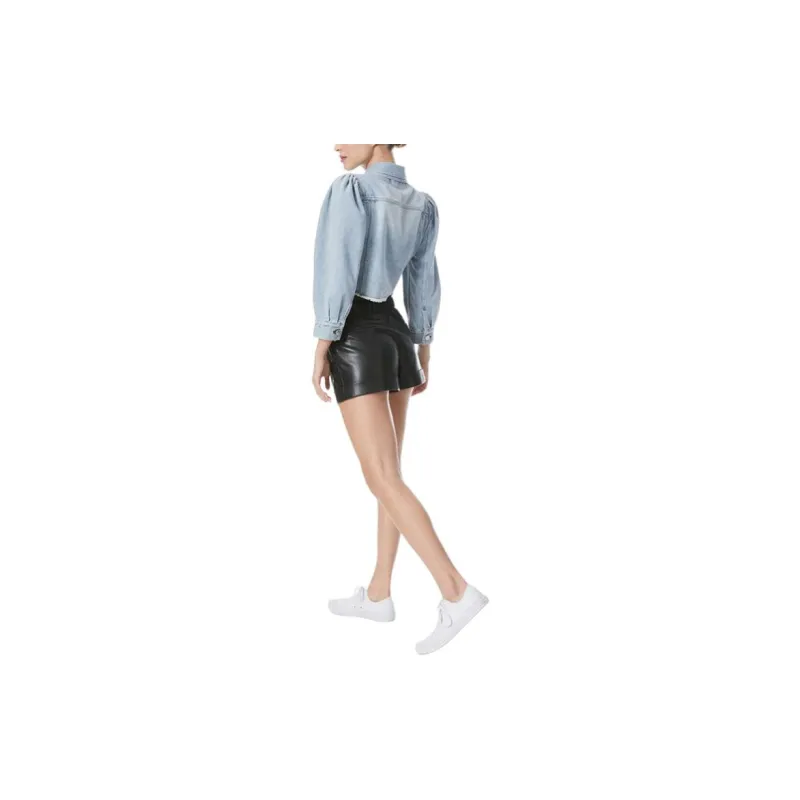 ALICE+OLIVIA SS24 Denim Jacket Women's Blue-2