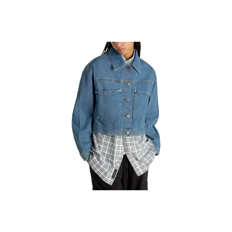 Vans Raynes Denim Crop Jackets Coats Women's Blue-2