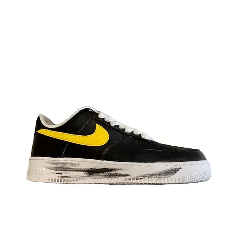 PEACEMINUSONE x Nike Air Force 1 Slip Resistant Coverage Low Top Skateboard Shoes Unisex Black-1