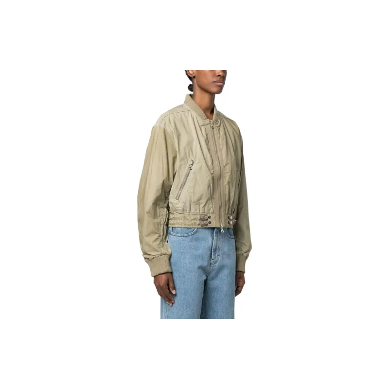 DIESEL Jackets Women's Light Olive Green-3