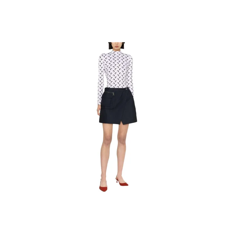 Marine Serre Crescent Print Turtleneck Long Sleeved Top-1