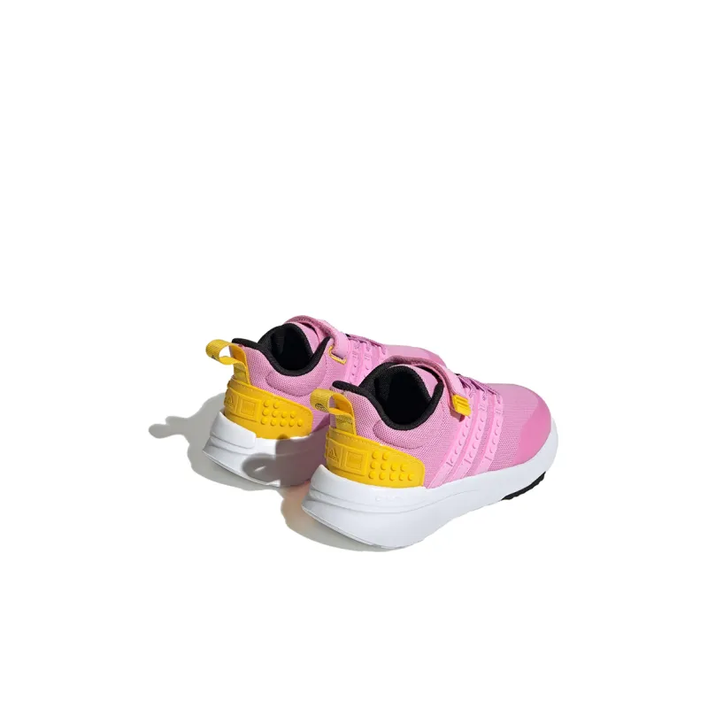 LEGO x Adidas Neo Racer TR21 Slip Resistant Low Top Kids' Running Shoes Pink Yellow Kids'-3