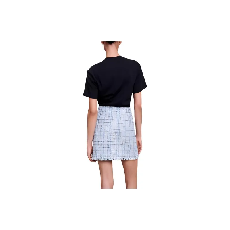 Maje Short Sleeved Dresses Women's Light Blue-2