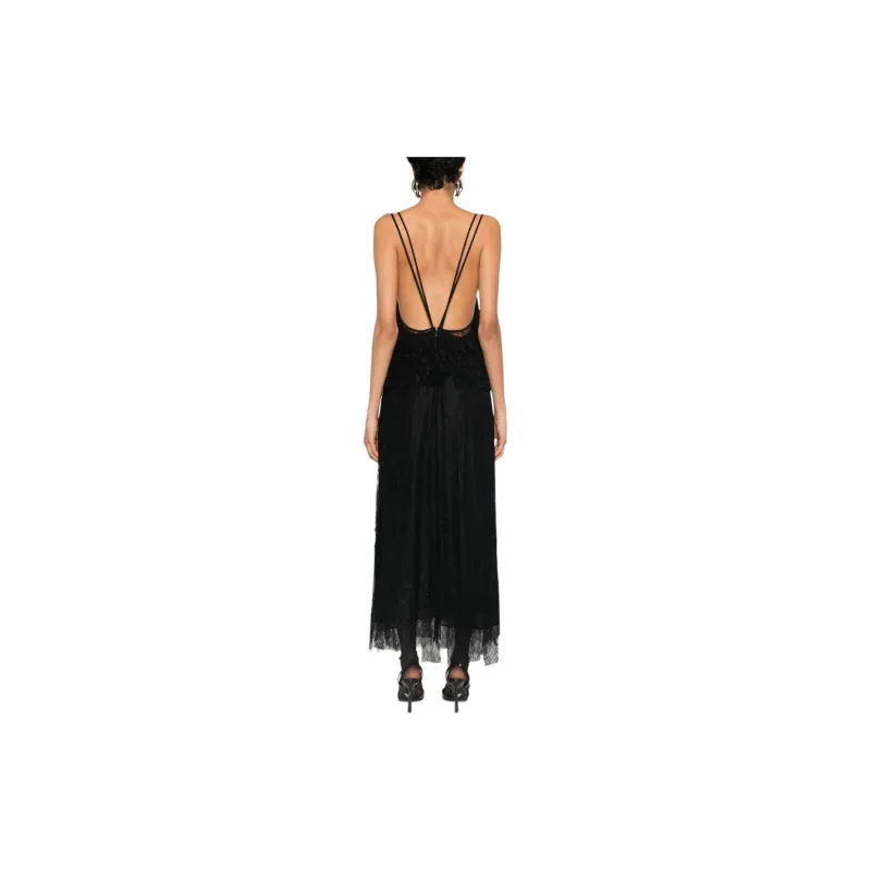 Blumarine Ruffled Long Lace Dress-2