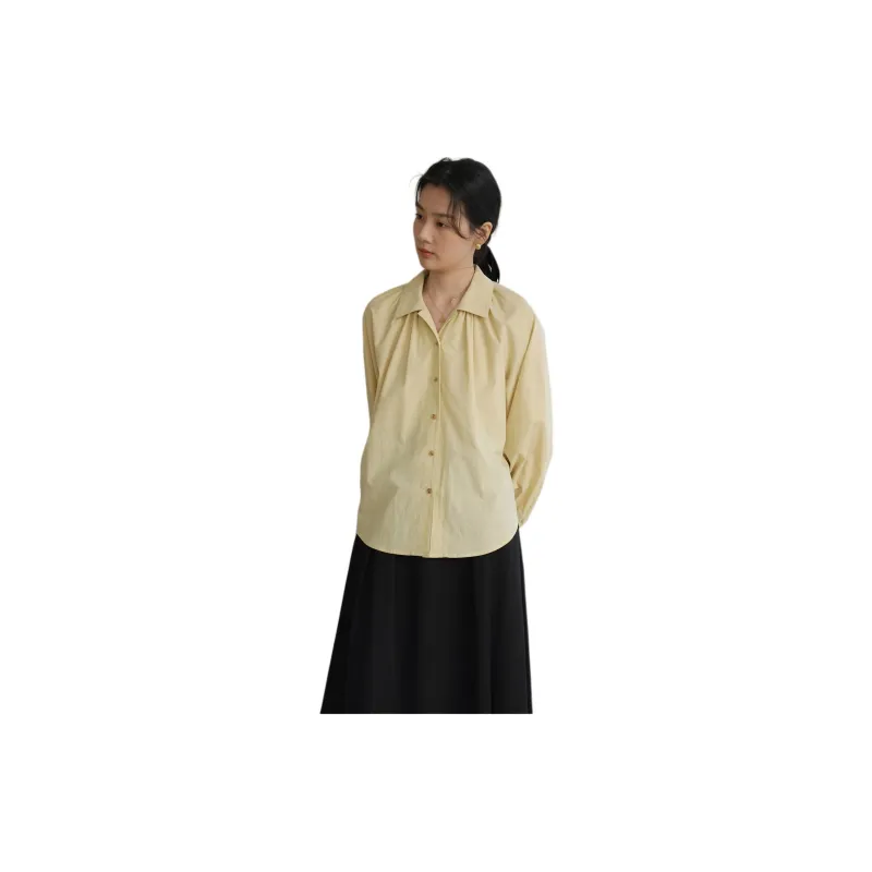 SOLIGHTER Shirt Women's Lemon Yellow-1