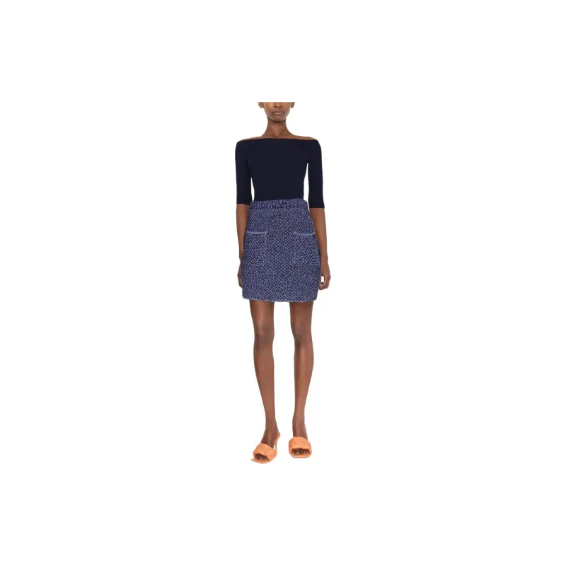 Ferragamo High waisted Tweed Miniskirt-1