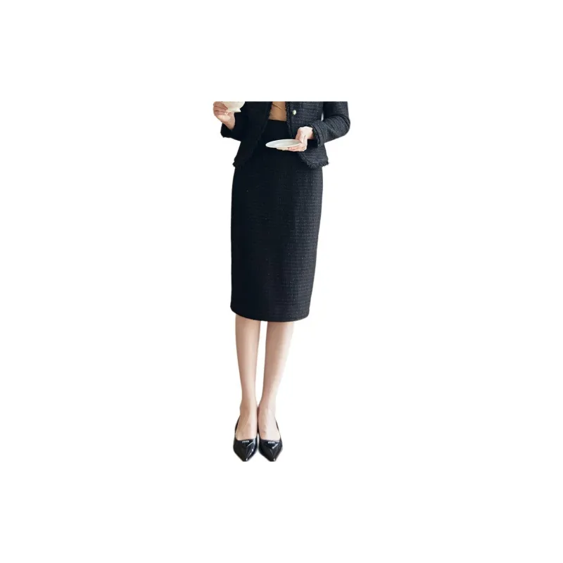 ROEYSHOUSE Casual Long Skirts Women's Black-1