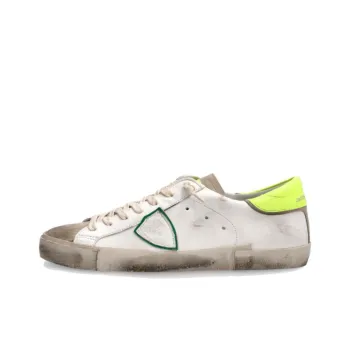 PHILIPPE MODEL Low-Top Skateboard Shoes Men's White Yellow