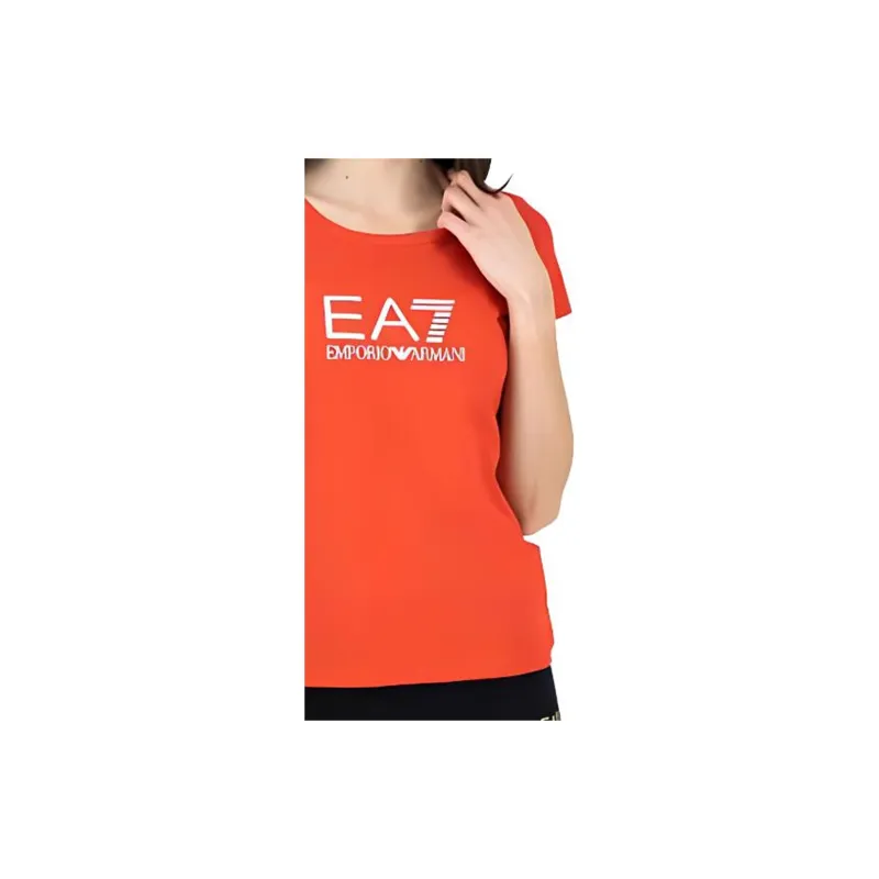 EMPORIO ARMANI EA7 SS22 Short Sleeved T Shirts Women's Red-5