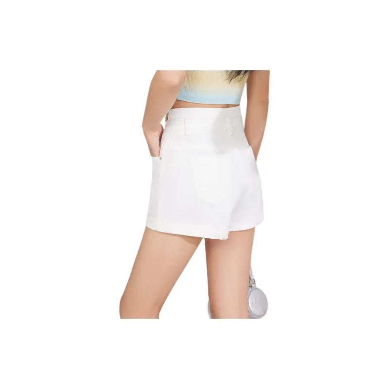 Love To Serve Casual Shorts Women's White-4