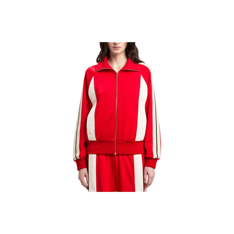 PALM ANGELS Stripe Detailed Zipped Track Jacket-1
