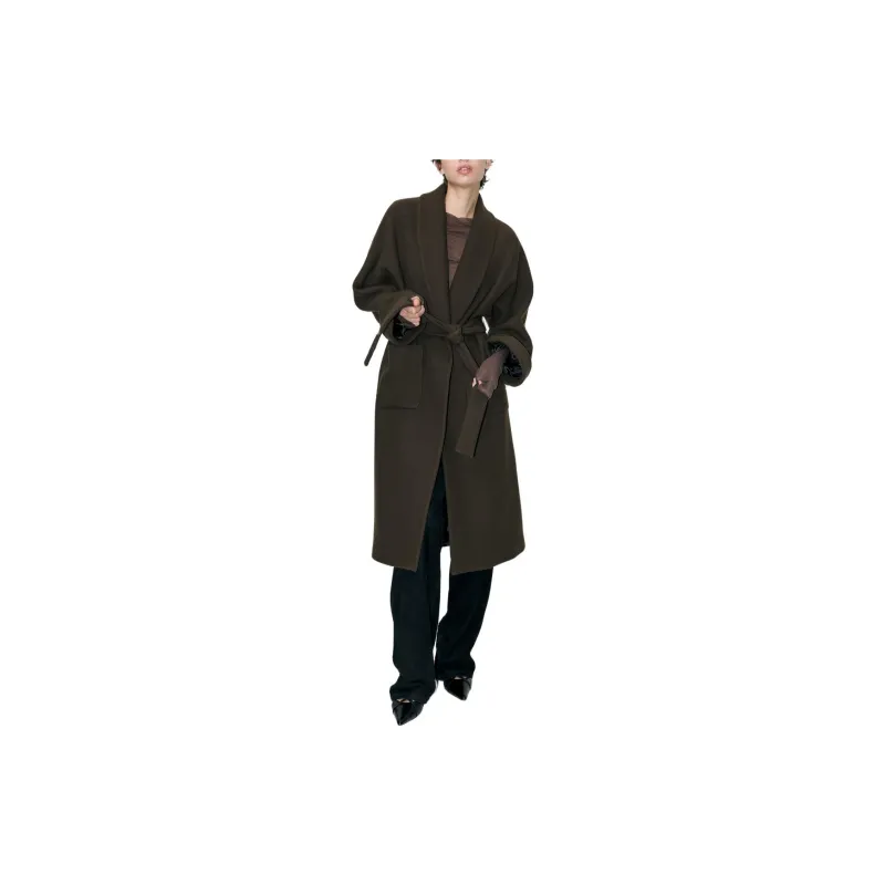 ZARA Coats Women's Khaki-1