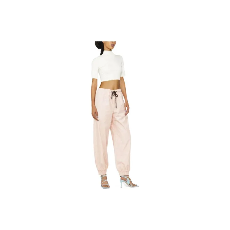 FENDI Knitted Sweatpants Women's Pink-2