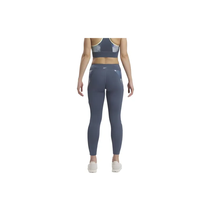Reebok Running Allover Print Leggings Athletic Trousers Women's Blue-2