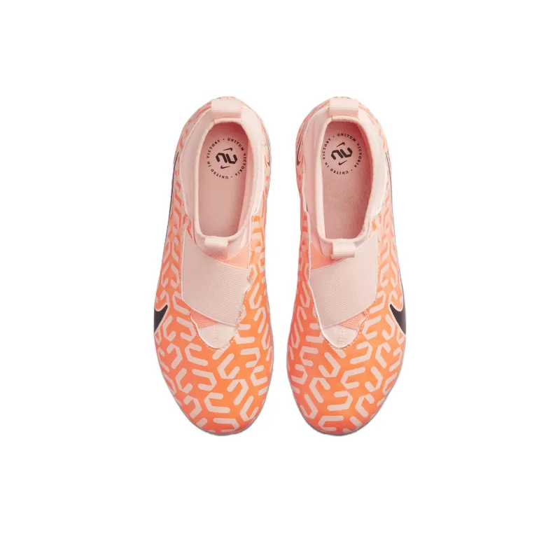 Nike Mercurial Superfly 9 Wear-Resistant Mid-Top Kids' Soccer Shoes Orange Teenagers-3