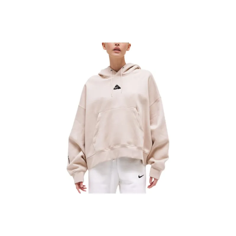 Nike Acg Therma Fit Tuff Knit Fleece Hoodie Beige-2