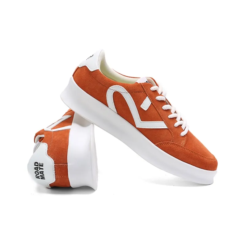 Road Mate Low Top Skateboard Shoes Women's Orange Red-3