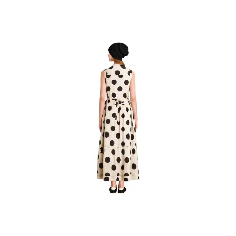 HAVVA Sleeveless Dress Women's Polka Dot-3