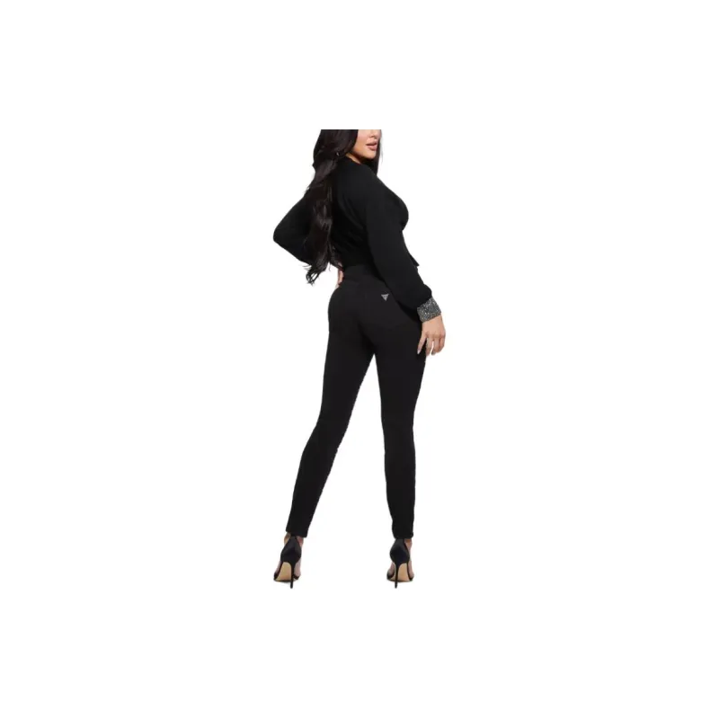 GUESS Tiger Sequin Skinny Jeans Jeans Women's Black-4