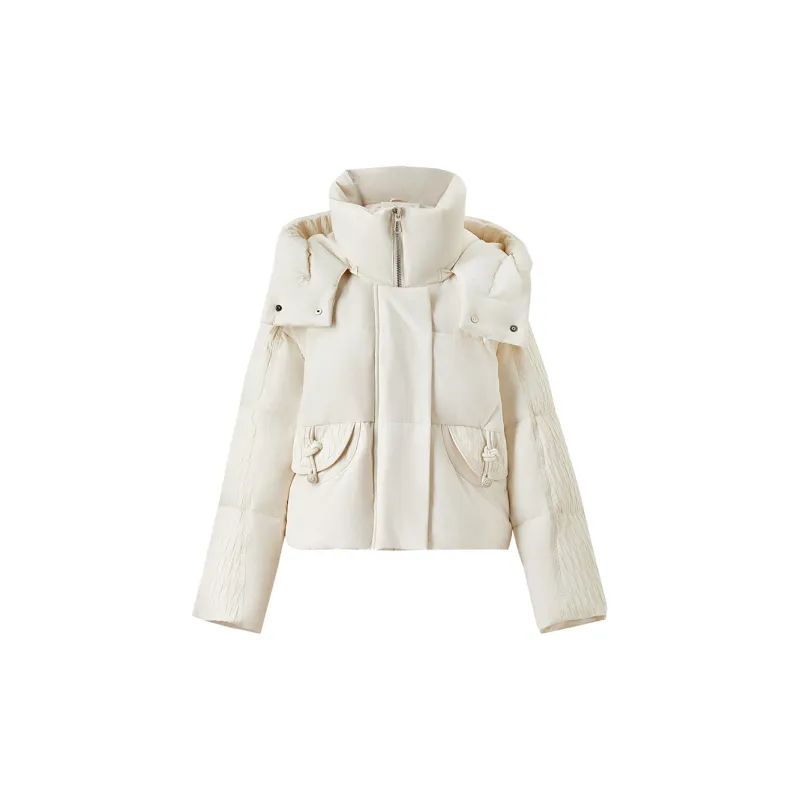 SENTUBILA Down Jackets Women's Apricot White-0