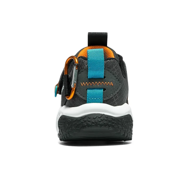Skechers Slip Resistant, Abrasion Resistant, Breathable Low Top Kids' Running Shoes Black Orange Teenagers-3