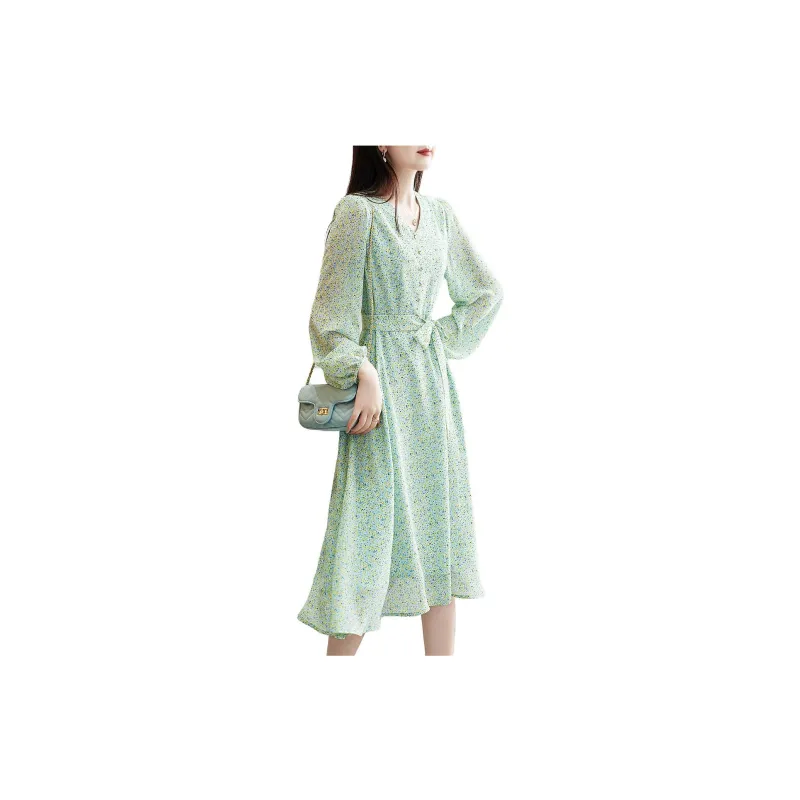 Dme Long Sleeved Dresses Women's Light Green-3