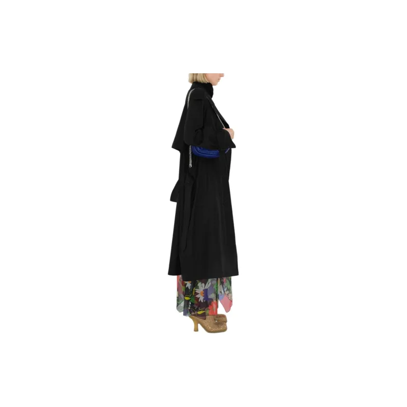 Burberry Long Silk Trench Coat-4