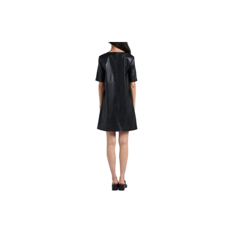 MaxMara Eliot Collection Crocodile-Print Dress Short-Sleeved Dresses Women's Black-2