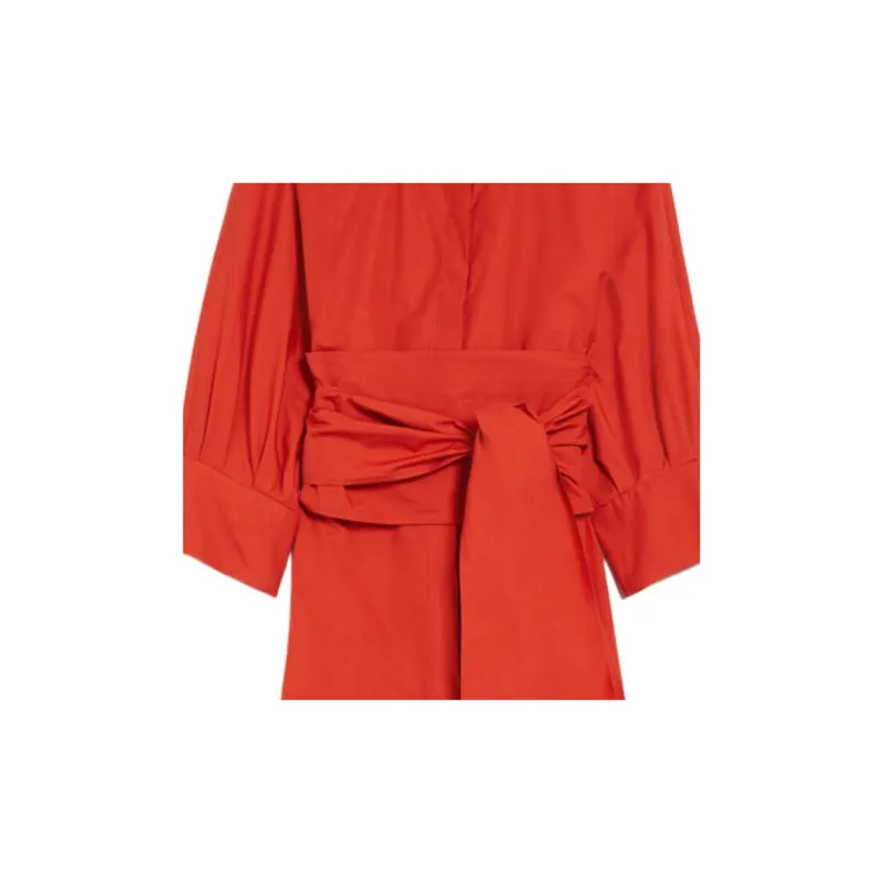 'S MAX MARA Tabata Tie-Waisted Midi Dress-4