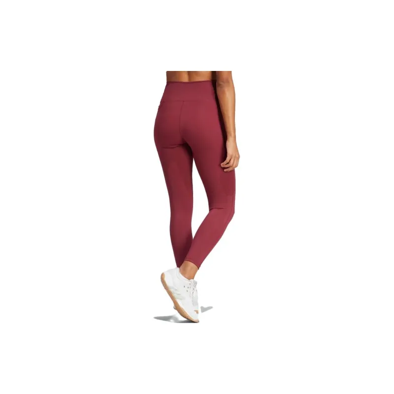 Adidas Women's Optime Stash Pocket High Waisted 7/8 Leggings Shadow Red-1