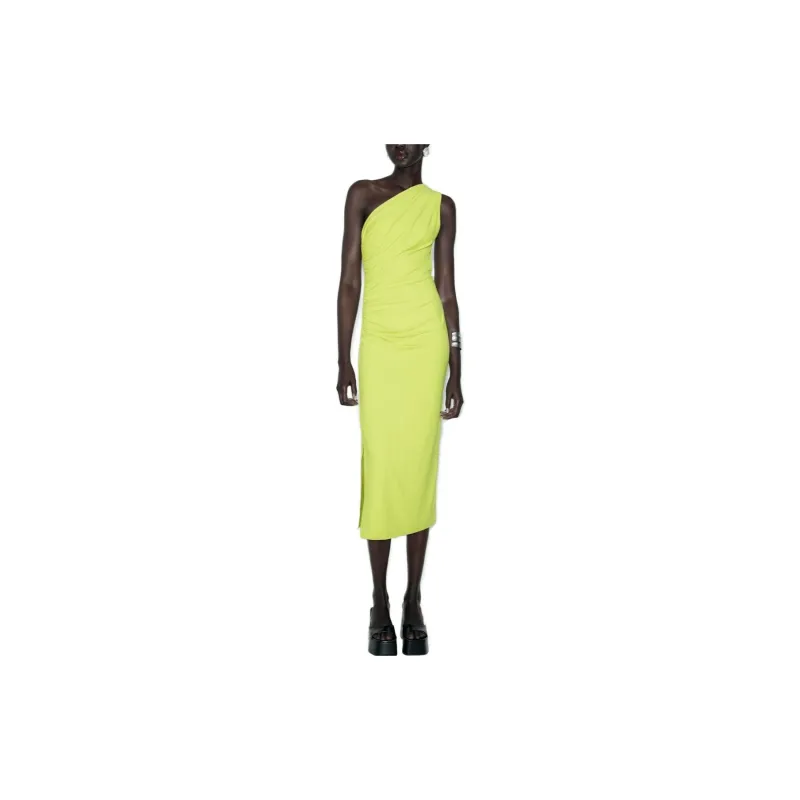 ZARA Sleeveless Dress Women's Lime-2